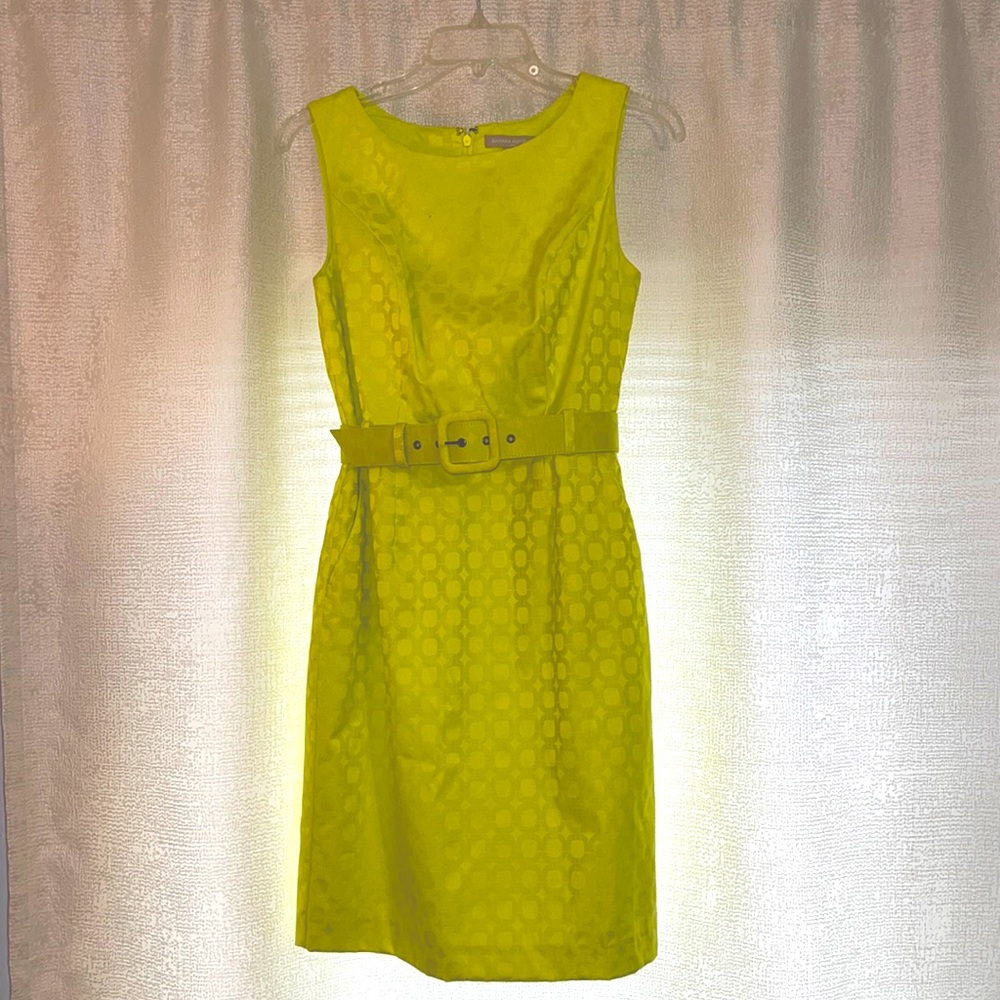 Banana Republic Belted Lime Green Dress size 4